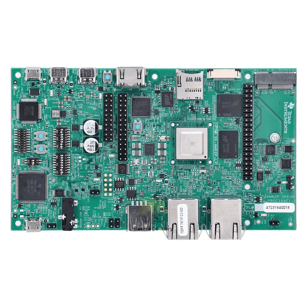 FOR TI SK-AM62P-LP AM62P Starter Kit Evaluation Module Arm Cortex-A53 up to 1.4GHz Dual R5F 800MHz M.2 WiFi Genuine