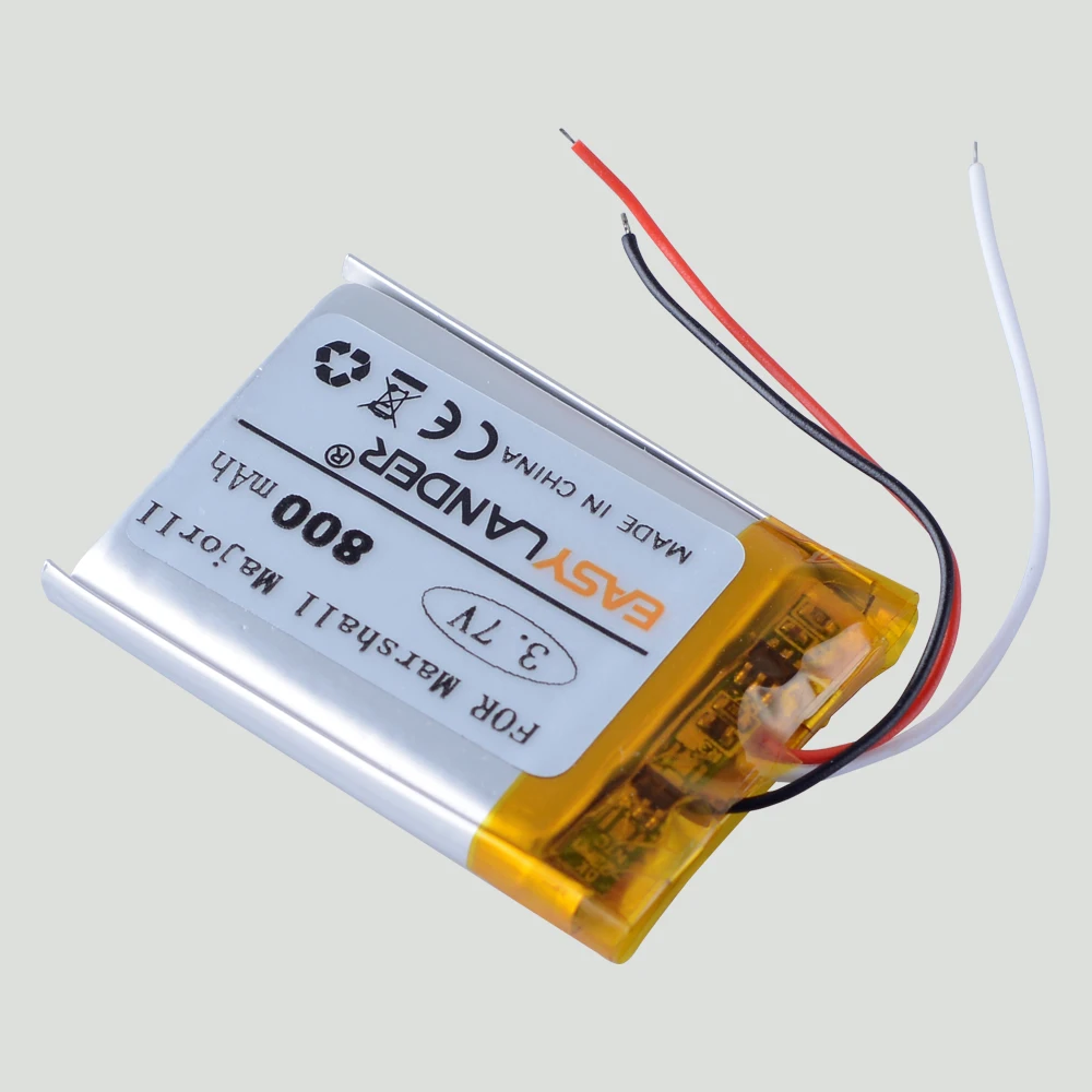 3.7V 800mAh VDL603040 SR603040a Rechargeable Lithium Li-ion Polymer Battery Lith For Marshall Major II Major III Batteries