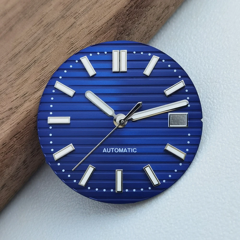 NH35 Unmarked Dial Custom Logo 29.8mm Nautilus Dial Green Illuminated Dial, Suitable for NH35 Movement Accessories view 3