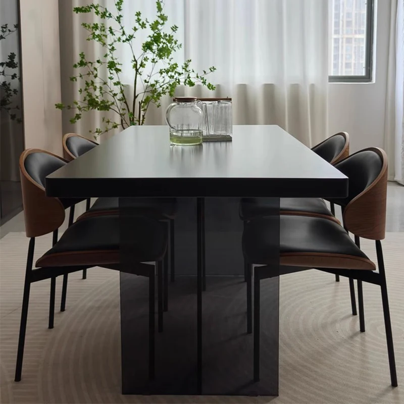 Дизайнерский роскошный обеденный стол, эргономичный минималистичный удобный обеденный стол для кемпинга, креативный акцент, деревянная мебель Muebles, домашняя мебель