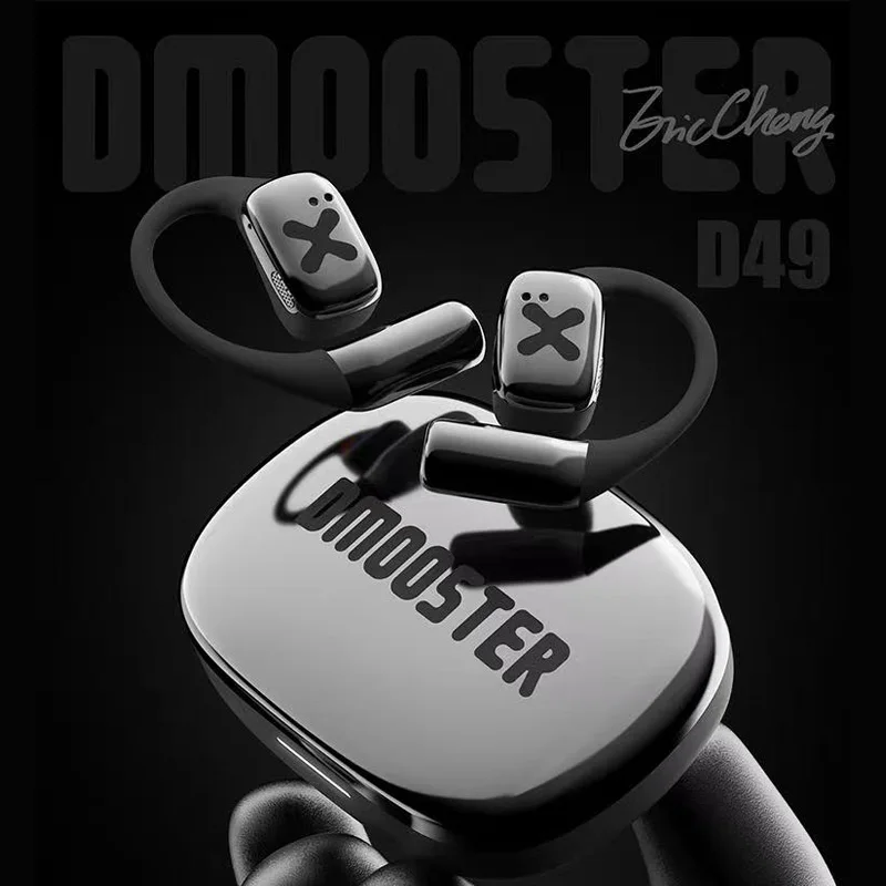 DMOOSTER D49 ANC Active Noise Reduction Ear Hanging Dual ear Wireless Bluetooth Earphones OWS with Memory ACE Directional Transm