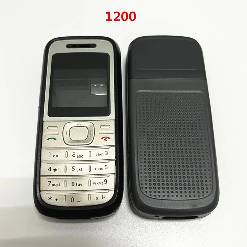 New For Nokia 1200 1208 Full Complete Mobile Phone Housing Cover Case English Keypad High Quality