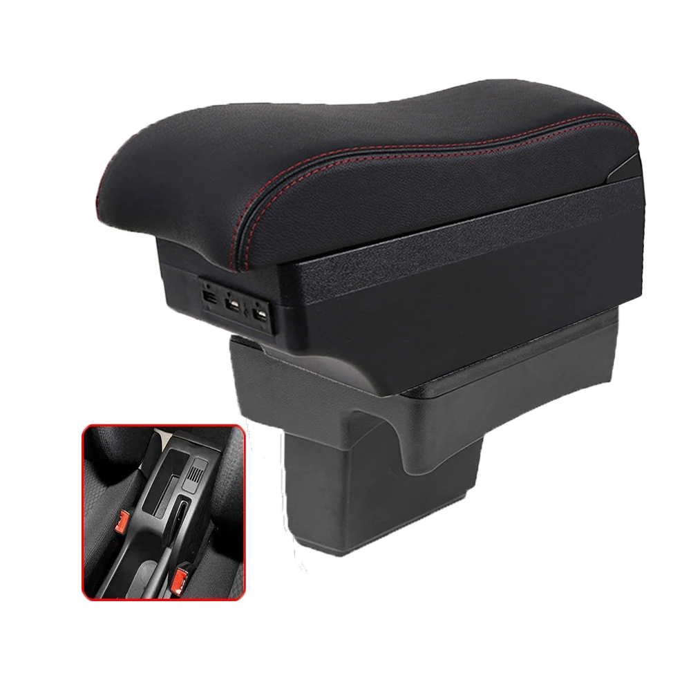 For Car 307 armrest box USB Charging Double layer central Store content cup holder ashtray accessories