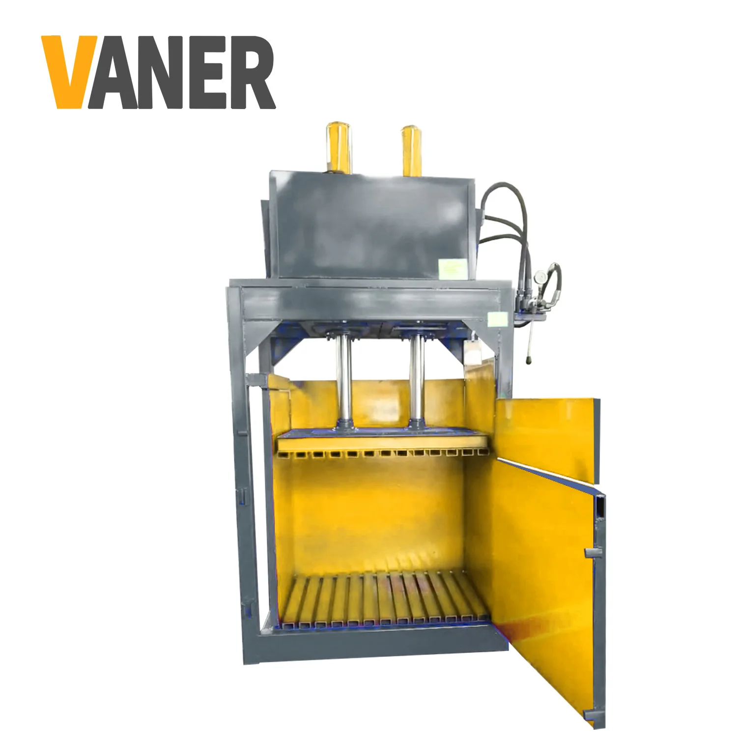 VANER آلات ضخم المعادن طبل معدني الخردة ضاغط الكفالة الهيدروليكية المعدنية