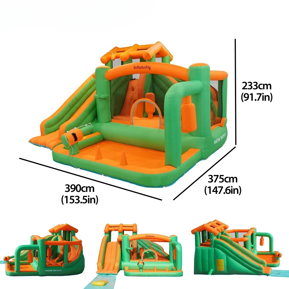 Party Fun Bounce House With Slide Jumper Bouncer Bouncy Castle Jumping Castle for Kids Bounce House Water Slide