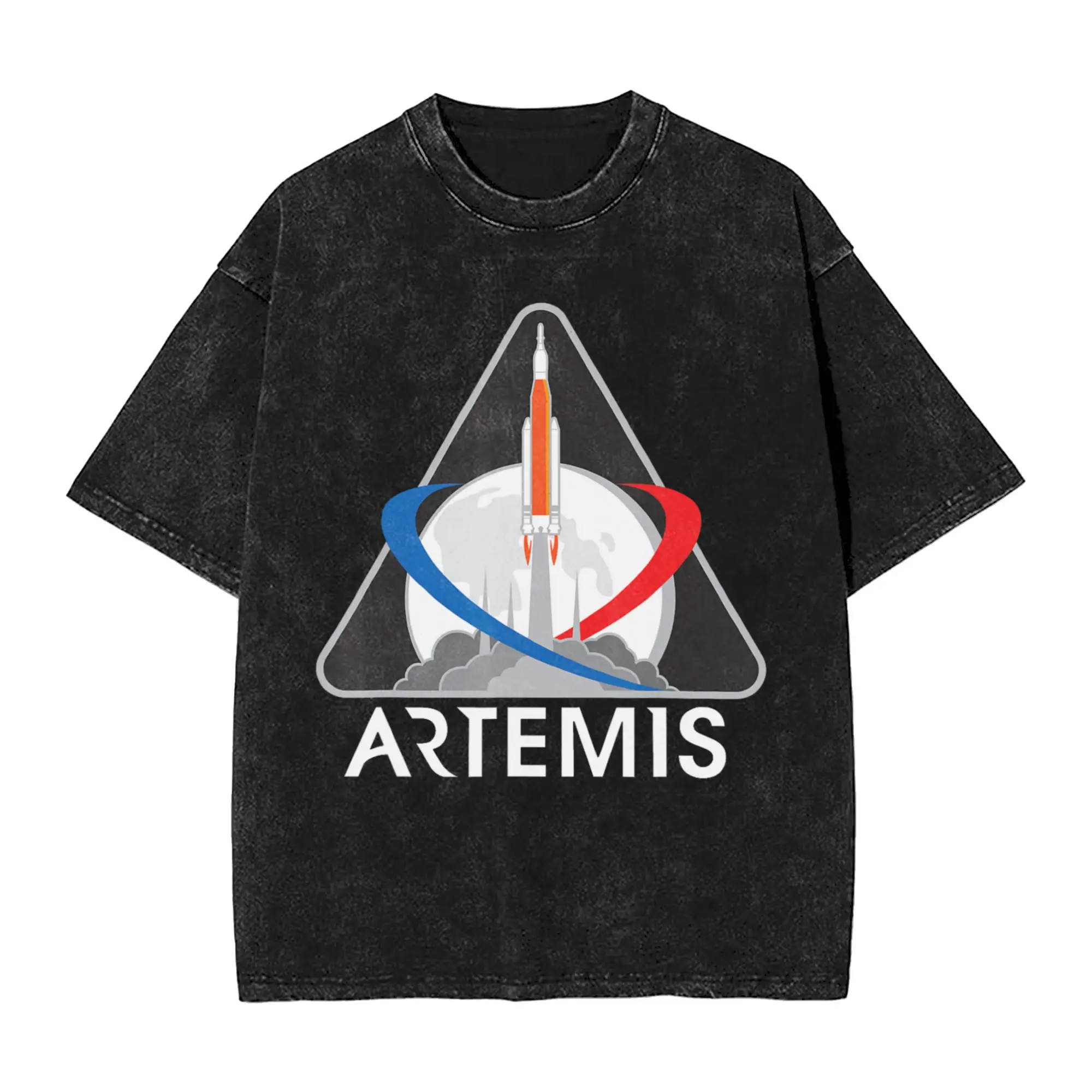 Artemis Mission One Astronaut T-Shirts for Men  Crazy 100% Cotton Tee Shirt Round Collar Short Sleeve T Shirt Party Tops