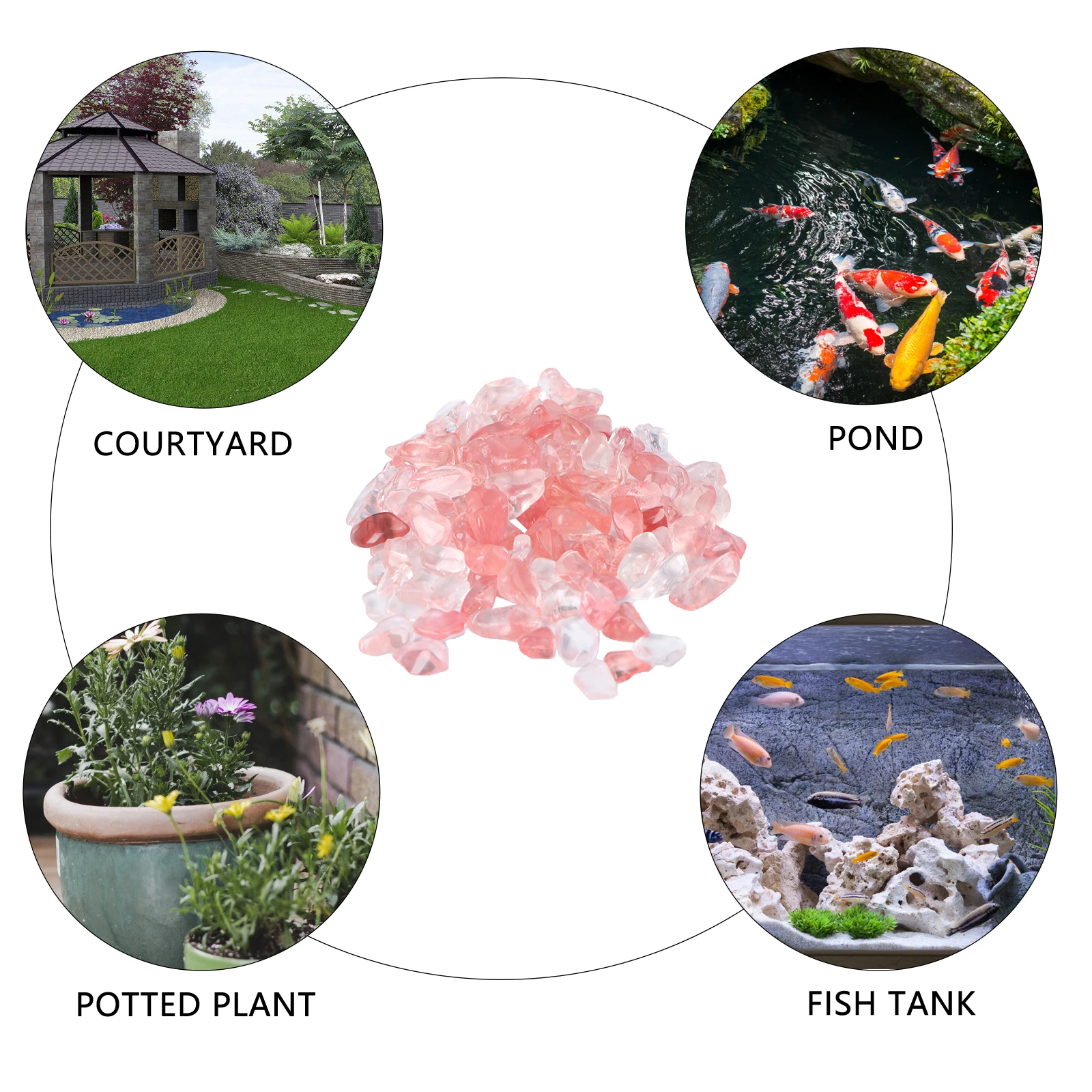 

100G Natural Crystal Pebbles 5-7Mm Decorative Stones for Fish Tank Aquarium Gardening Fairy Garden Landscape Aquariums Stone