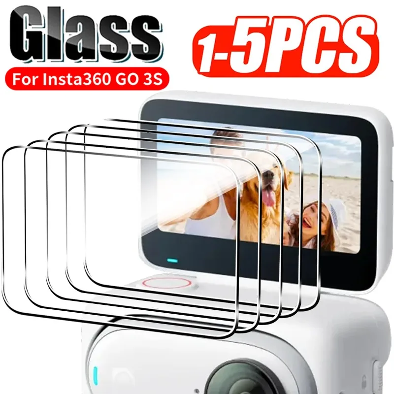 

Защитная пленка из закаленного стекла для Insta360 GO 3S, прозрачная устойчивая к царапинам стеклянная пленка, защитный чехол, аксессуары для камеры