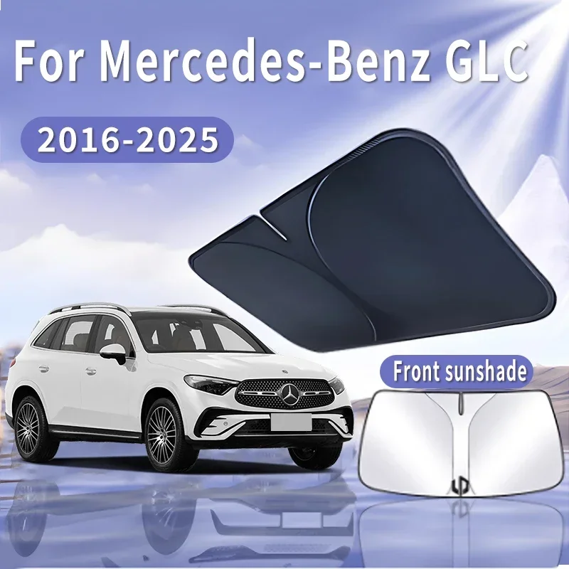 

Foldable Car Sun Visor For Mercedes-Benz GLC 2016~2025 Front Windshield Sunshade Heat Insulation Summer Cooling Auto Accessories