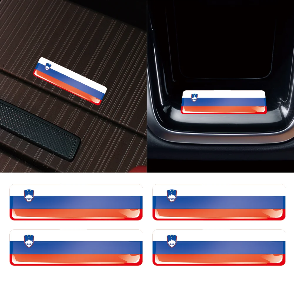

4/10/20pcs Slovenia Flag Epoxy Decorative Sticker 3D Motorcycle Tank Decals Stickers Case Strong Stickiness Decals Accessories