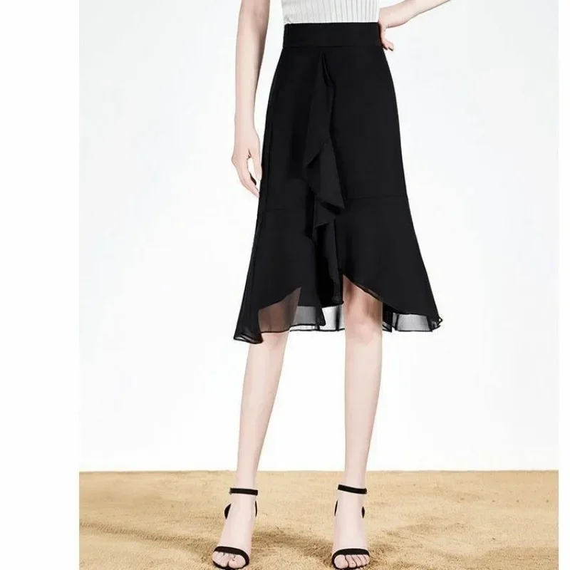 Summer 2024 Women's Skirt Tight New In Female Skirts Wrap Vintage Aesthetic Chic and Elegant Luxury High Quality Trend Stylish V