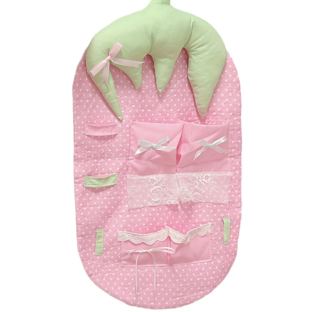 Cute Cartoon Strawberry Hanging Bag Wall-mounted Large Capacity Bedside Hanging Bag High Aesthetic Value Space Saving