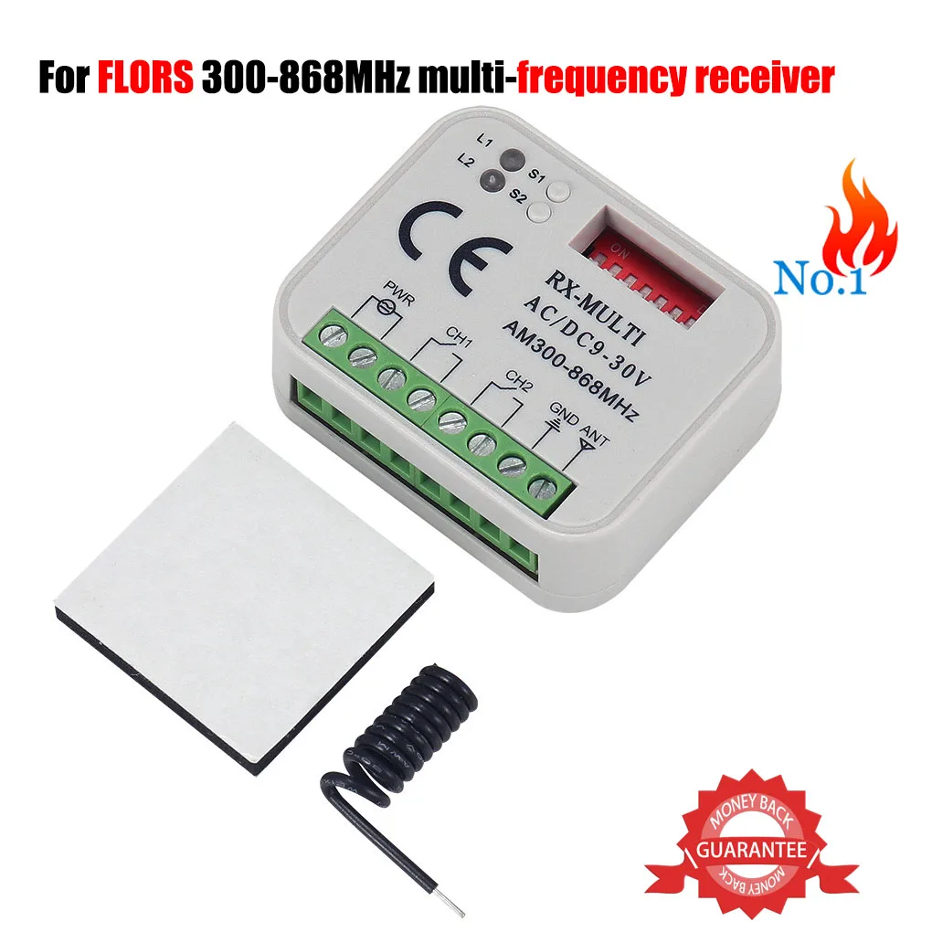 For FLORS 300-868MHz multi-frequency receiver TOP short-range wireless remote control products, garage door remote control recei