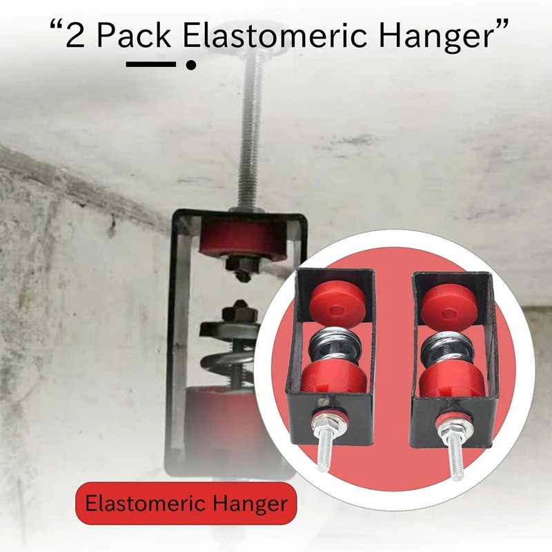 Elastomeric Hanger - Spring Vibration Isolator - Anti Vibration Ceiling Suspended Mounted - Studio, Home Theater (2 Pack)