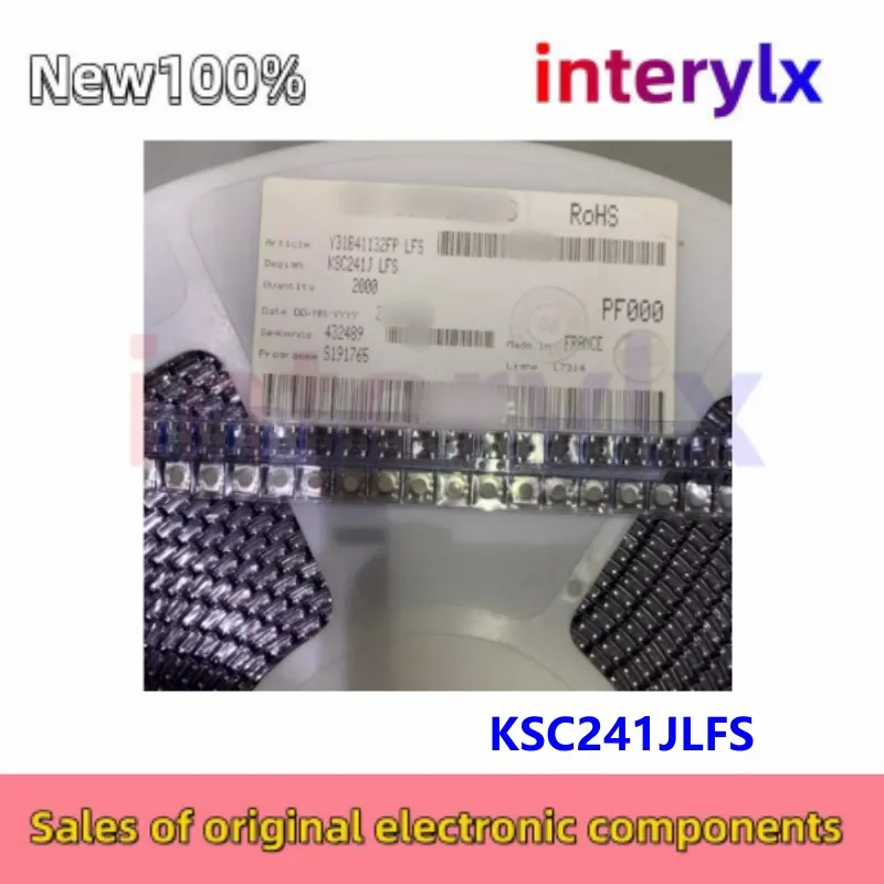 

5-20 шт./лот, оригинальный водонепроницаемый силиконовый сенсорный кнопочный переключатель KSC241J LFS KSC241JLFS, 6*6*3,5 мм