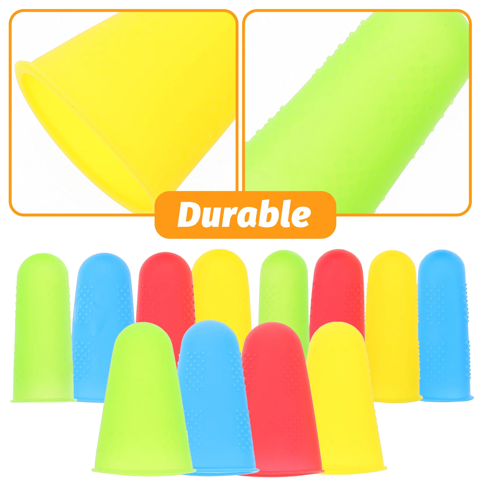 12 قطعة من واقيات أصابع السيليكون الناعمة غير قابلة للانزلاق أغطية حماية مريحة متعددة الوظائف للفن المنزلي ذاتي الصنع