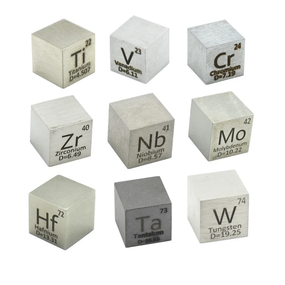 

99.95% 10mm Element Cube V Nb Tantalum Molybdenum Chromium Tungsten Titanium Zr