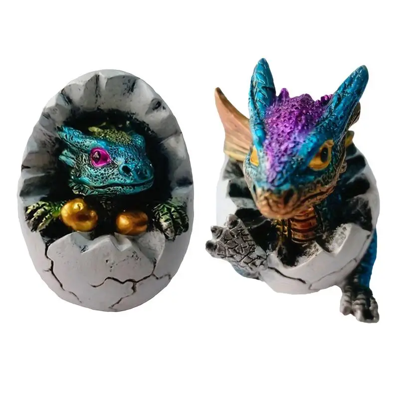 Dragon Egg Sculpture Resin Dinosaur Figurines Sculpture Ornaments  Christmas Office Room Desk Ornament Decoration Christmas Gift