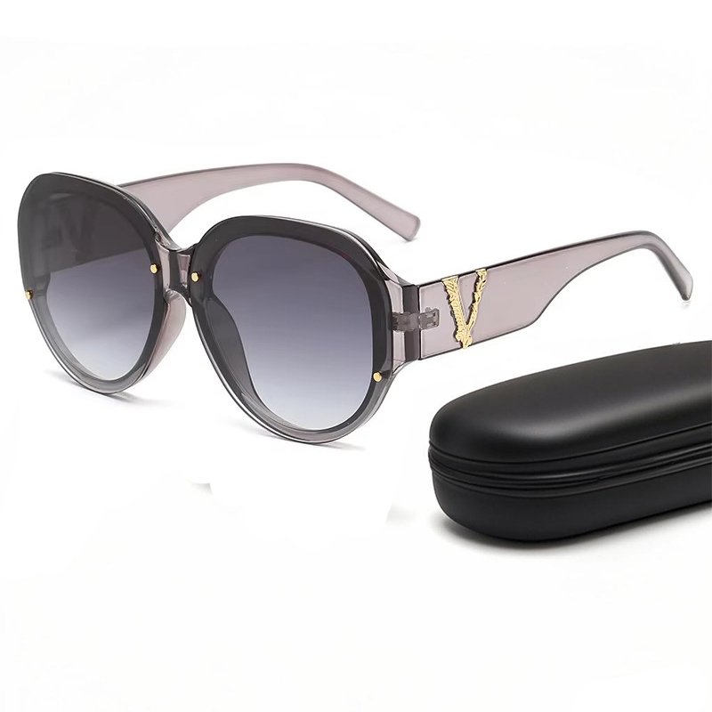  Oval Frame V Sunglasses For Women Men Brand Design Fashion Vintage Retro Trend Summer Big UV400 Sun Glasses Unisex Eyewear 2025 