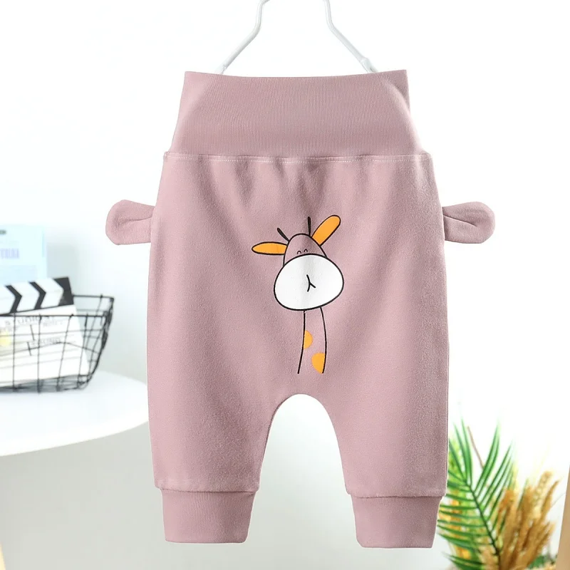 Verdickte Baumwollhosen für Kleinkinder, Babyhosen mit Cartoon-Print, Herbsthosen für Neugeborene Jungen und Mädchen mit großem Hüftumfang, Kleidung 0-3 Jahre – Detail 8