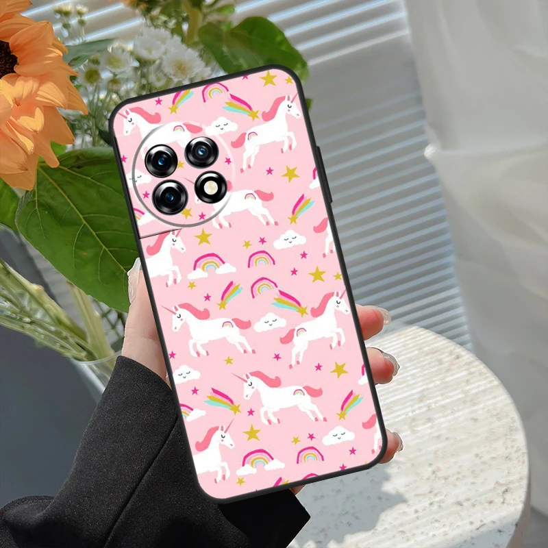 Custodia arcobaleno unicorno rosa per OnePlus 12R 12 13s 13R 13 11 10 10T 8T Nord 5 CE 2 3 4 Lite Nord N10 N20 N30 Cover