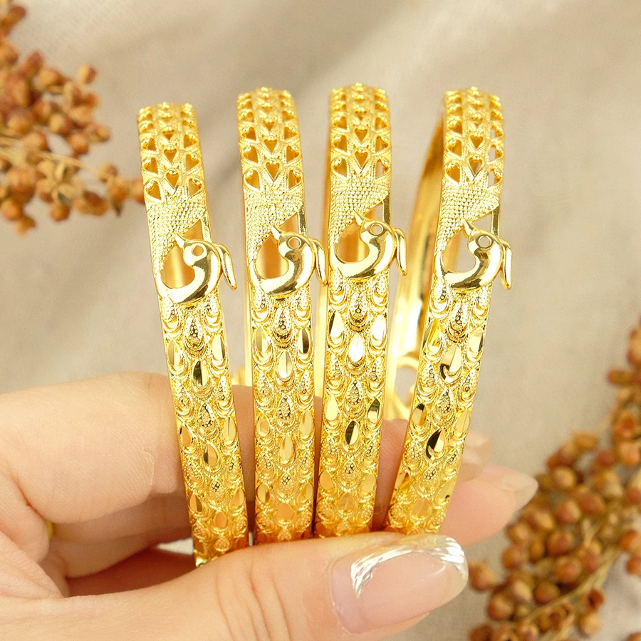여성을위한 1Pcs 골드 톤 공작 필리그리 팔찌, 빈티 - Ethnic Fashion For Women 리뷰 및 가격
