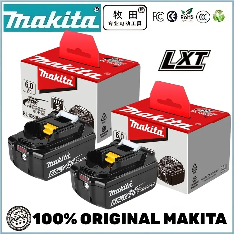 

100% original Makita battery, 18V 6.0Ah rechargeable battery, replacing Makita BL1830BL1840BL1850BL1860B, power tool battery