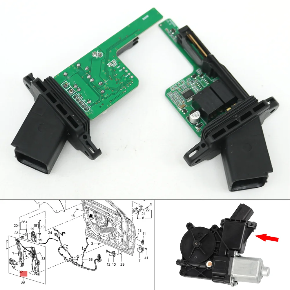 

Front Electric Power Window Lifter Regulator Control Module With One Touch Anti Pinch For Buick Regal Verano Chevrolet Malibu
