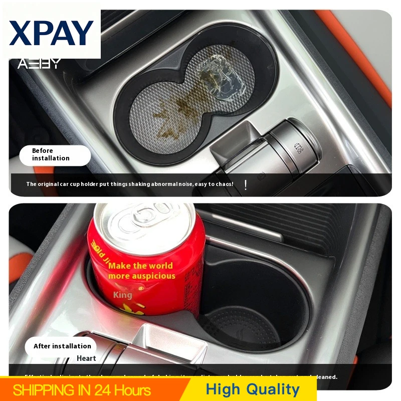New Car For BYD Dolphin 2023-2025 Center Console Water Cup Holder Limiter Premium Organizer TPE Storage Box Newest BYD Car Acces