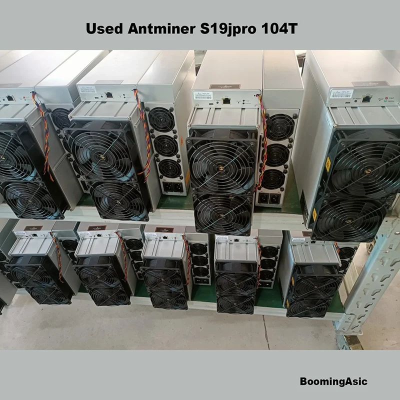 Bitmain Antminer S19jpro 104T usado, S19j Pro 104Th, 3068W, ganancia, Asic Crypto, minero de Bitcoin Hashrate 104Th/s PSU incluido