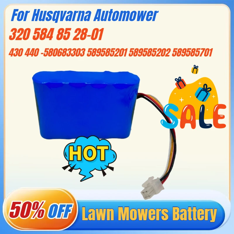 

2600mAh-3400mAh Lawn Mowers Battery Compatible with Husqvarna Automower 320 584 85 28-01 430 440 -580683303 Rechargeable Battery
