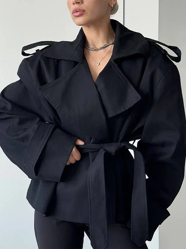 Women’s Short Trench Coat Single Breasted Lapel Collar Belted Waist Long Sleeve Jacket Casual Daily Commute Office Fashion Coat 5 Women's Short Trench Coat Single Breasted Lapel Collar Belted Waist Long Sleeve Jacket Casual Daily Commute Office Fashion Coat 5