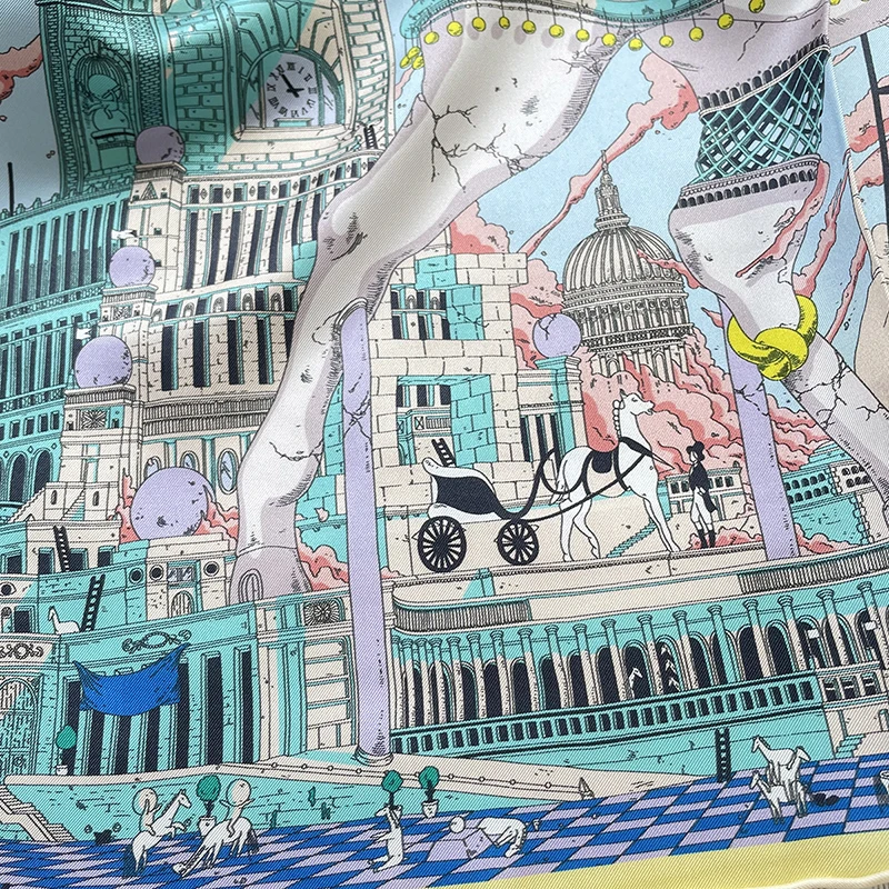 Рисунок 4 - Роскошный дизайнерский шелковый шарф с лошадью