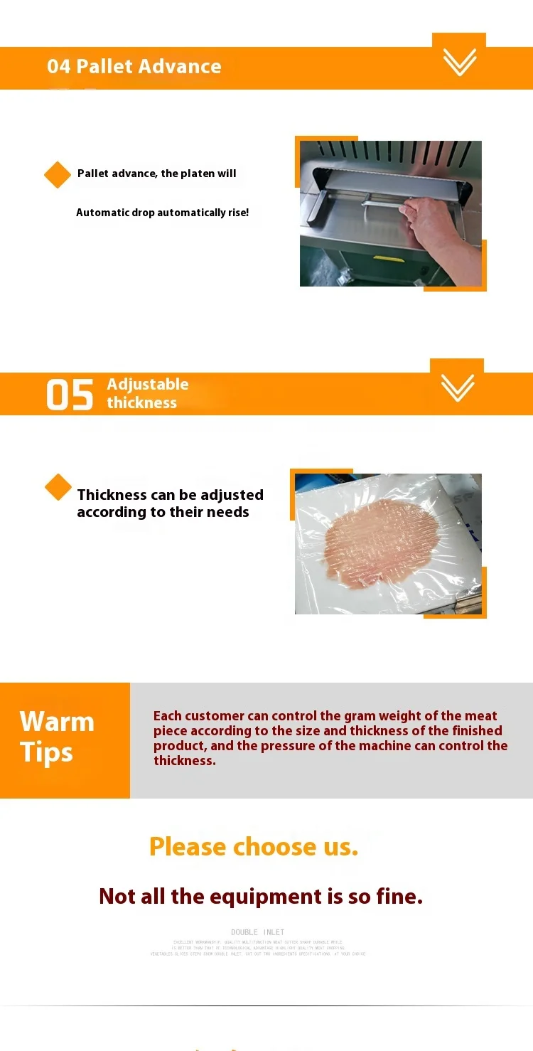 Mesin Pengiris Daging Segar Otomatis Komersial Industri Besar Untuk Restoran, Mesin Penipis dan Pengiris Daging Segar