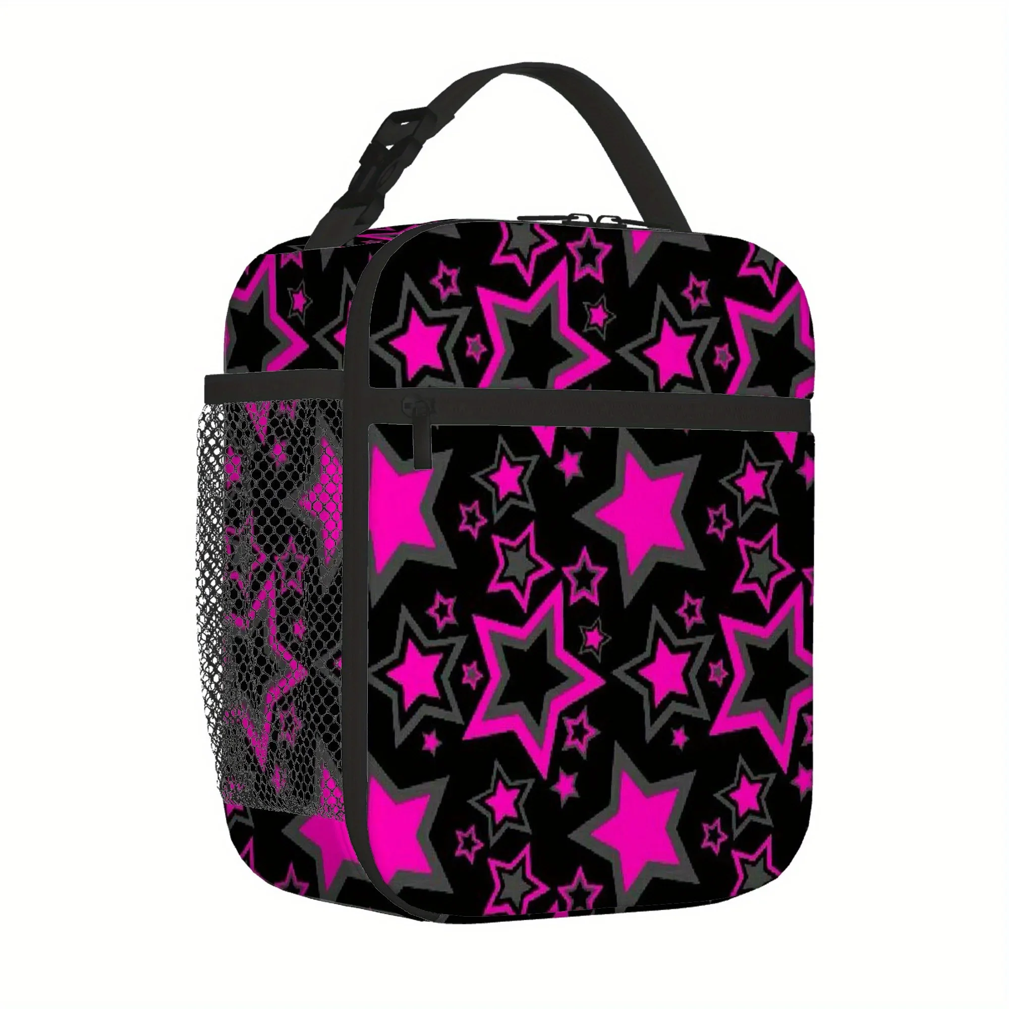 1pc, Colorful Stars Pattern Background Printed Thermal Bag, Insulated Bag, No Food Contact, Suitable for Home, Restaurant, Offic