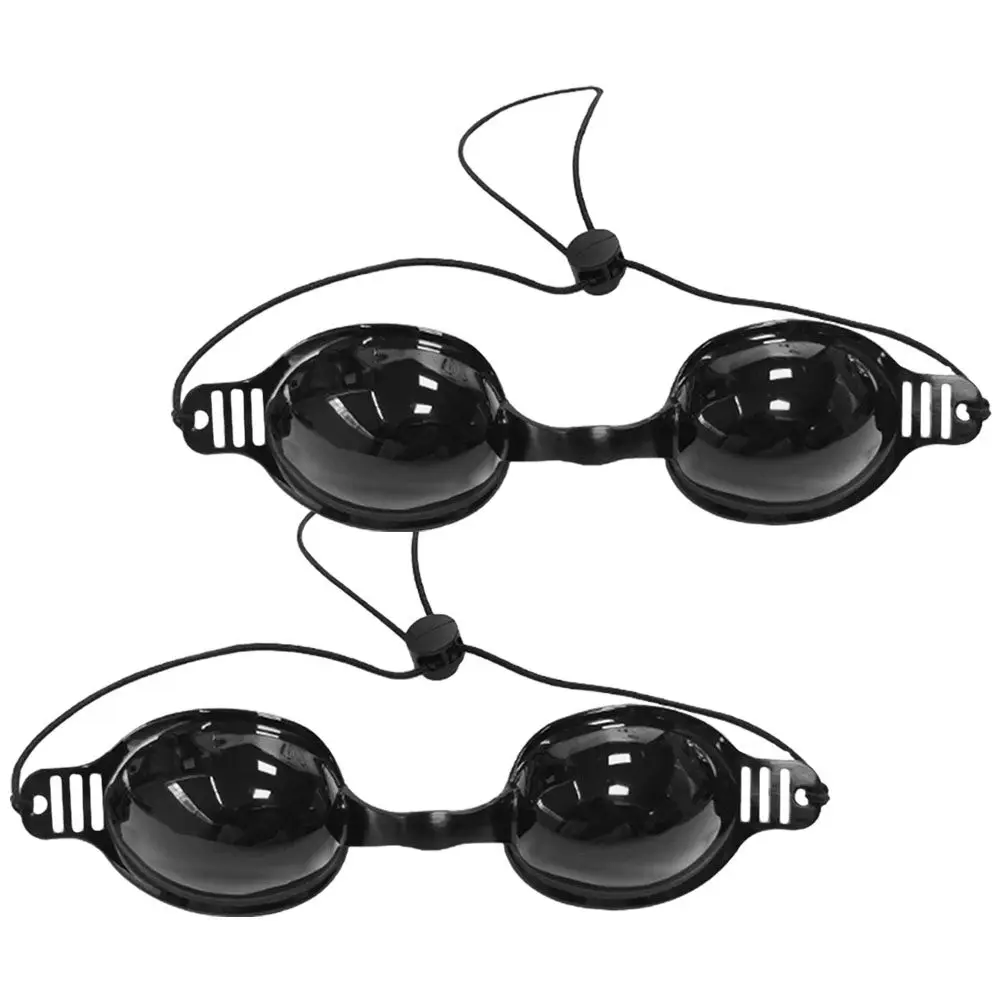 

2Pcs Protective Goggles Safety Eye Protection Glasses Adjustable Lightweight for Tanning Tattoo Removal Teeth Whitening