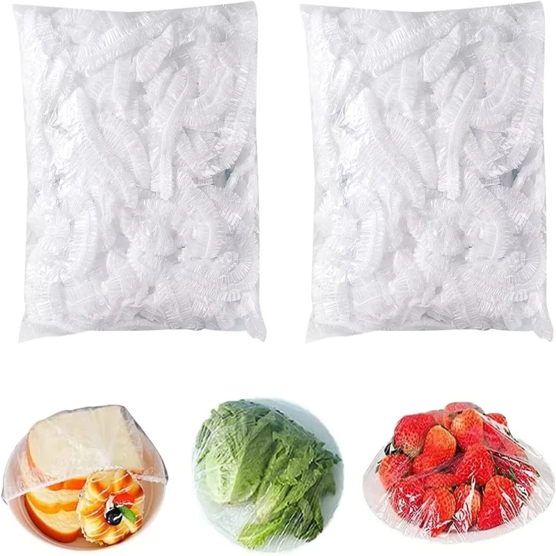 100-1000Pcs Clear Food Cover Fresh-Keeping Elastic Fridge Fruit Vegetable Film Bags Kitchen Storage Wrap Seal Cover Disposable