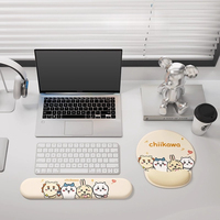 Usagi Mouse Pad with Wrist Rest Chiikawa Silicone Keyboard Mat Hand Support Wrist Pad Mouse Pads for Laptop Computer Office