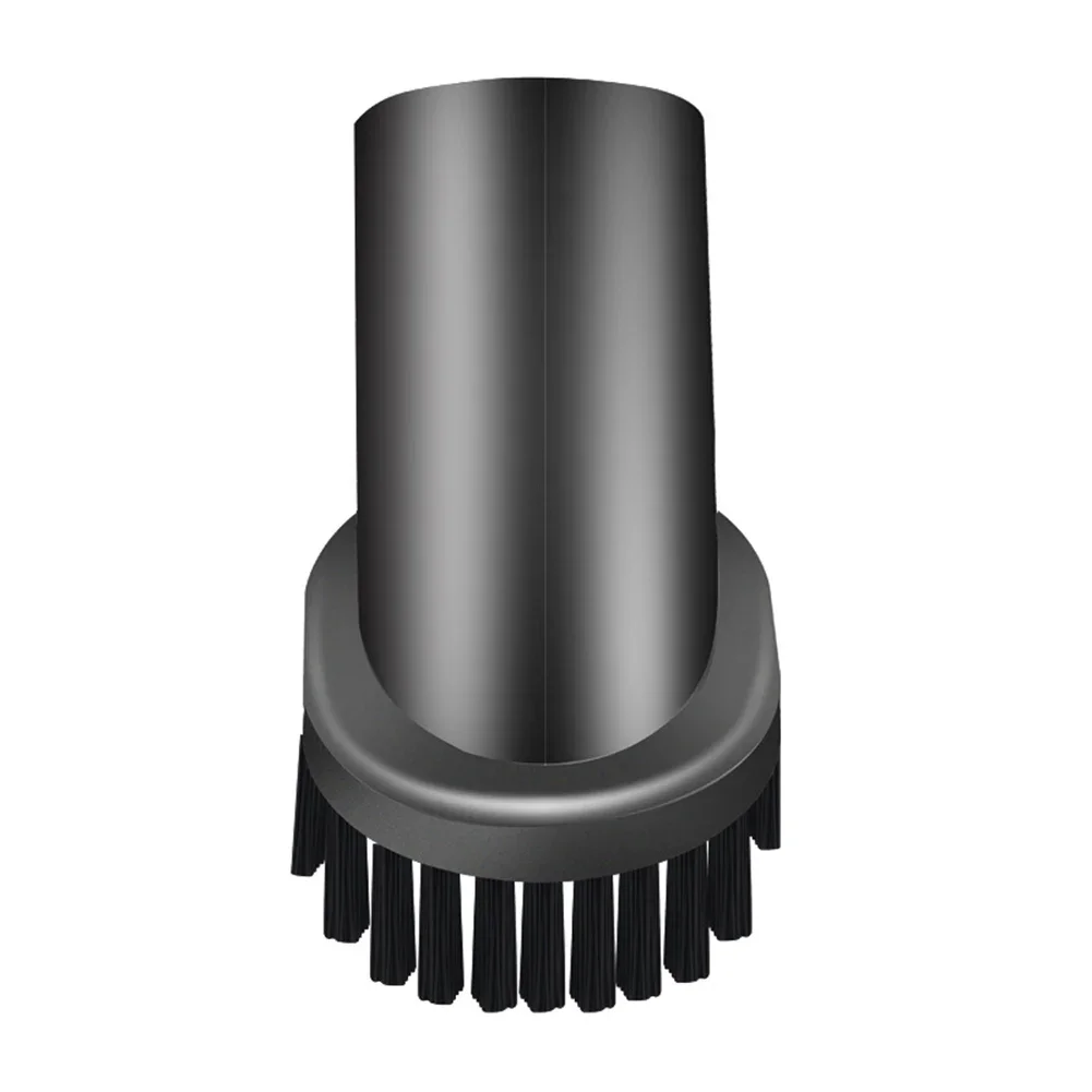 Furniture vacuum cleaner brush 35mm round suction nozzle with horse hair for dust and particle removal from delicate surfaces