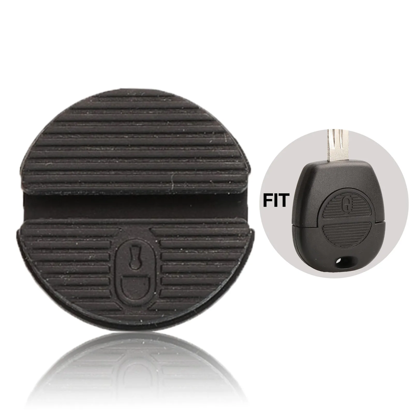 Jingyuqin 10pcs Soft Replacement Repair 2 BTN Remote Car Key Shell Case Fob For Nissan Micra Almera Primera XTrail Button skin