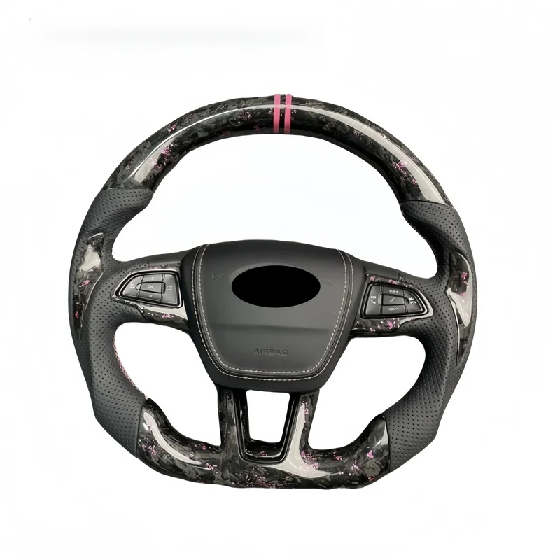 For  Ford Focus Kuga Escape MK4 ST Sport Flat Bottomed Forged Carbon Fiber Steering Wheel