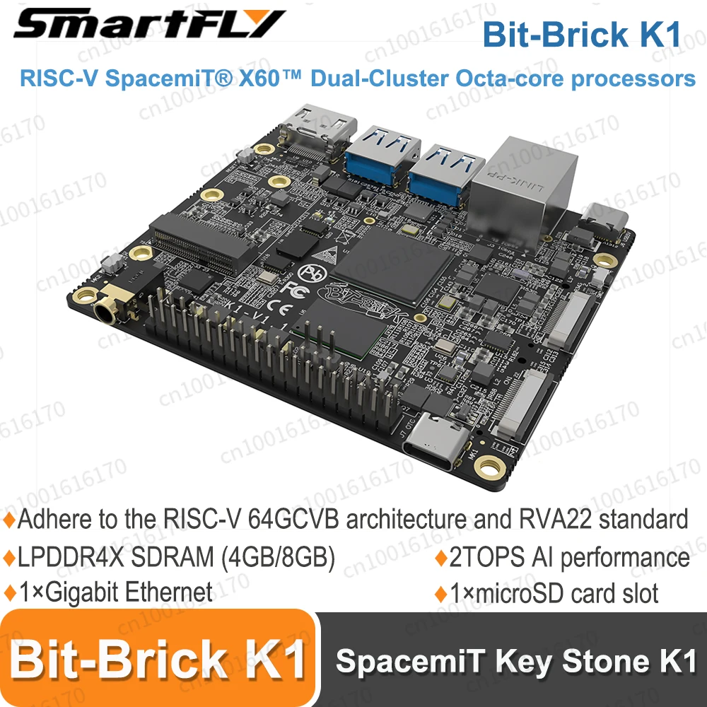 Bit-Brick K1 Open Source RISC-V Single-board Computer with 4GB/8GB Memory 2.0TOPS AI-Power Industrial-Grade for IoT Applications