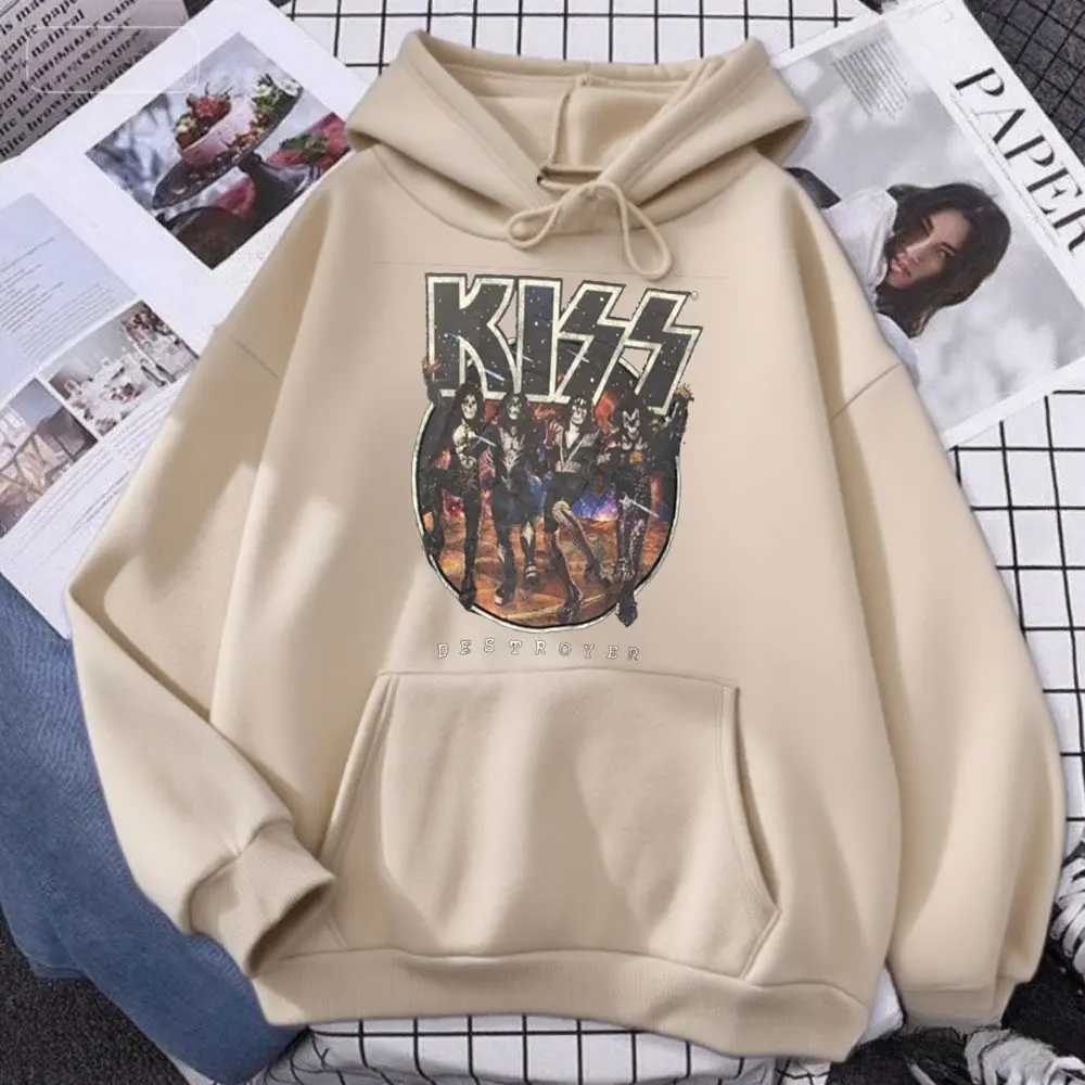 

Пуловер для рок-группы Kiss Destroyer, толстовка с круглым вырезом, унисекс, женская и мужская толстовка с длинными рукавами, уличная одежда, пуловер в стиле Харадзюку