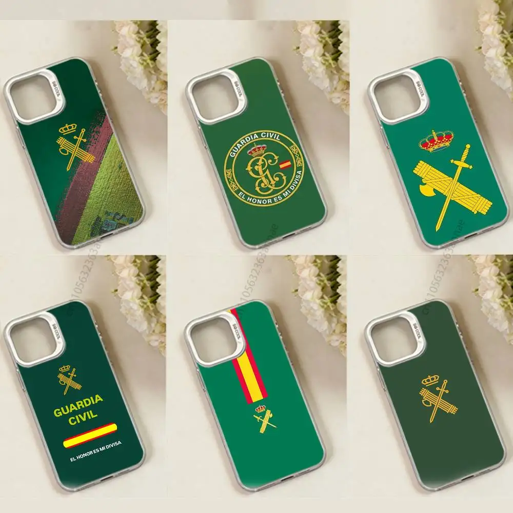 

Spanish Guard Civil Emblem phone Case for iPhone 17 11 12 Pro Max Plus Mini Air SE 16e 14 15 16 13 Soft Shell