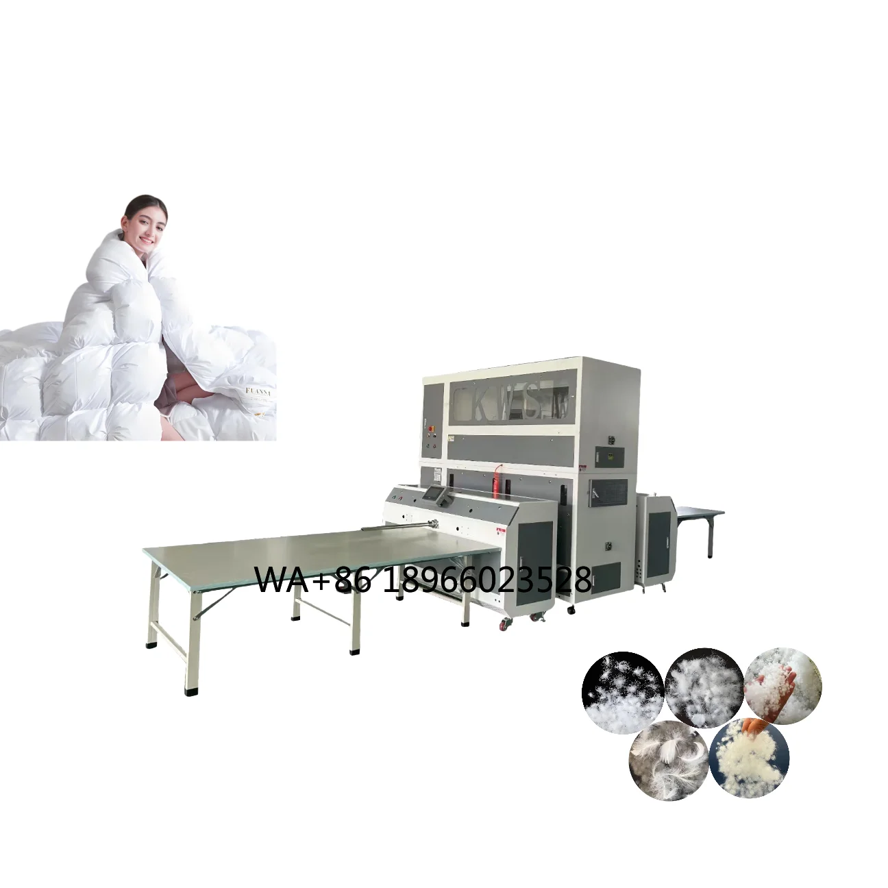 Riempitrice per trapunta con garanzia di qualità Imbottigliatrice per pesatura per piumino