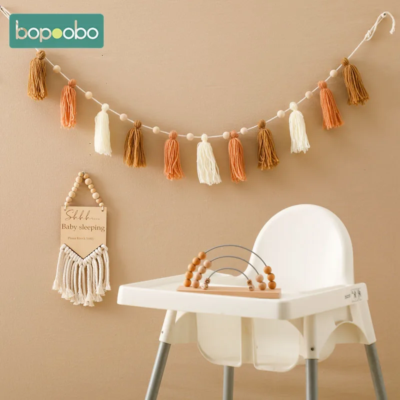 

Baby Sleeping Fringe Board Wall Hanging Set Baby Photography Prop Banner Birthday Decoration Bunt 1-3 years Baby Party Supplie