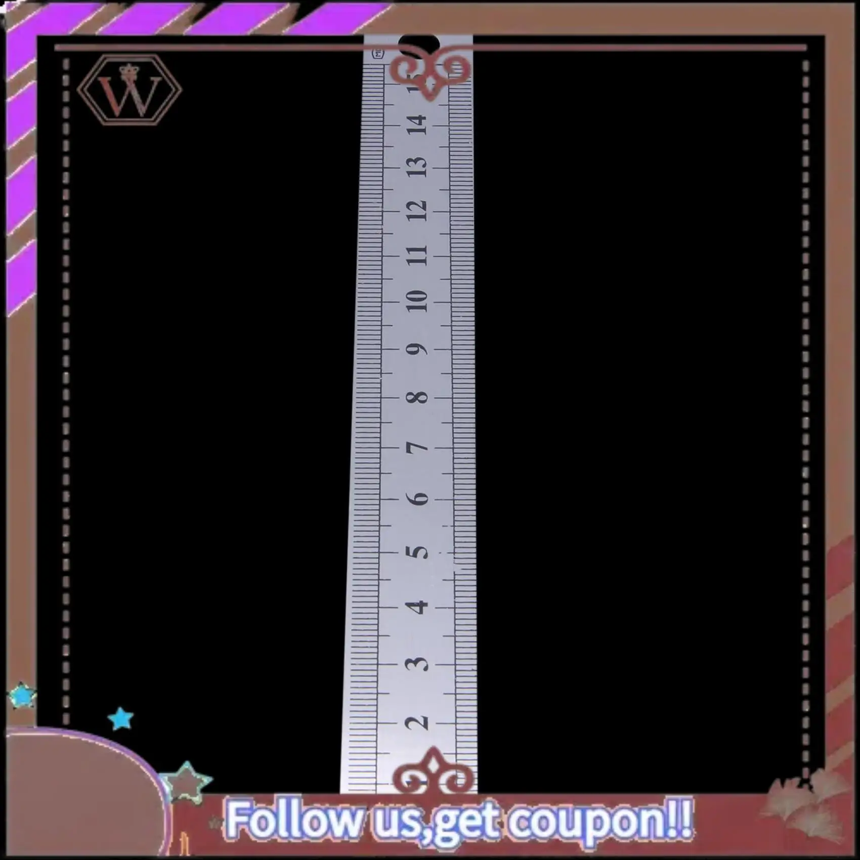 ABBG-2X Stainless Metal Ruler Measuring Tool 15Cm 6 Inch