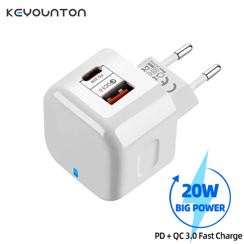 PD 20W USB Charger Quick Charge QC 3.0 Fast Phone Wall Charger Adapter For iPhone 13 12 Pro iPad Huawei Xiaomi Samsung Adapter