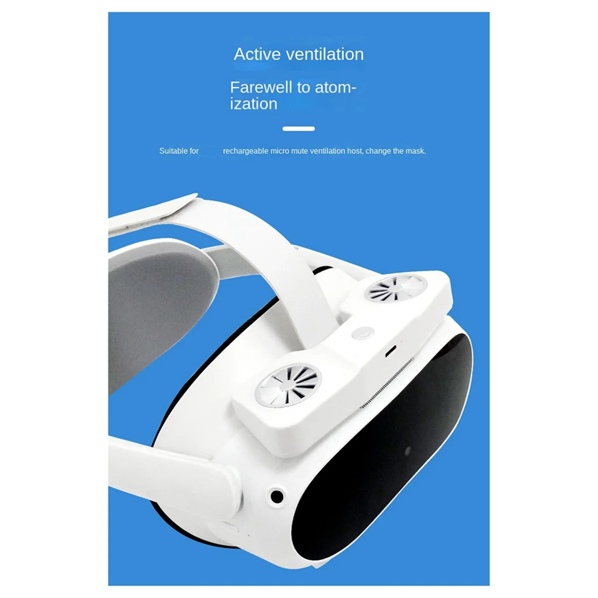Ventilador de refrigeración TCE para auriculares 4 VR, ventilación activa, circulación de aire, almohadilla de interfaz antivaho para 4 accesorios