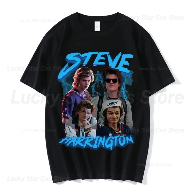 

Steve Harrington T-shirts Women Harajuku Graphics Print T-shirt Short Sleeve Pure Cotton Oversize Streetwear Unisex T Shirt